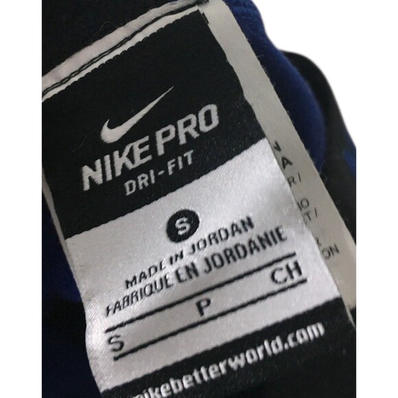 Nike Pro Leggings Women's Size Small Blue Dri-Fit Floral Running Pants - Picture 6 of 8